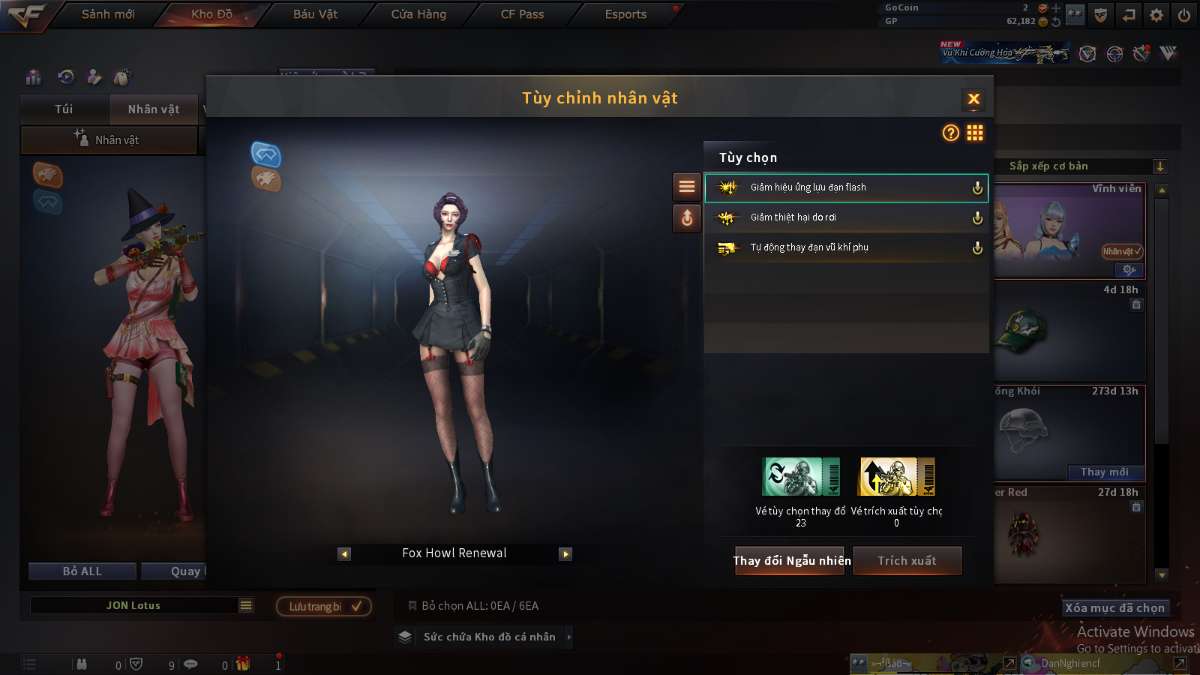 shop acc cf uy tin gia re